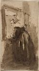 Rembrandt Harmensz van Rijn, Femme à la fenêtre, Paris, musée du Louvre, département des Arts Graphiques