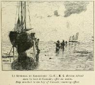 Gustave Edouard Le Sénéchal de Kerdreoret, Bateau échoué dans la baie de Cancale