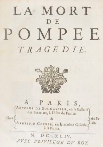 Pierre Corneille, La mort de Pompée, Bibliothèque nationale de France