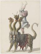 Jean Berain, Monstre et lutin pour l'opéra Thésée, département des Arts graphiques du musée du Louvre, collection Edmond de Rothschild 